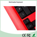 Diseño ergonómico barato impermeable teclado de computadora de oficina con cable (KB-1802M)